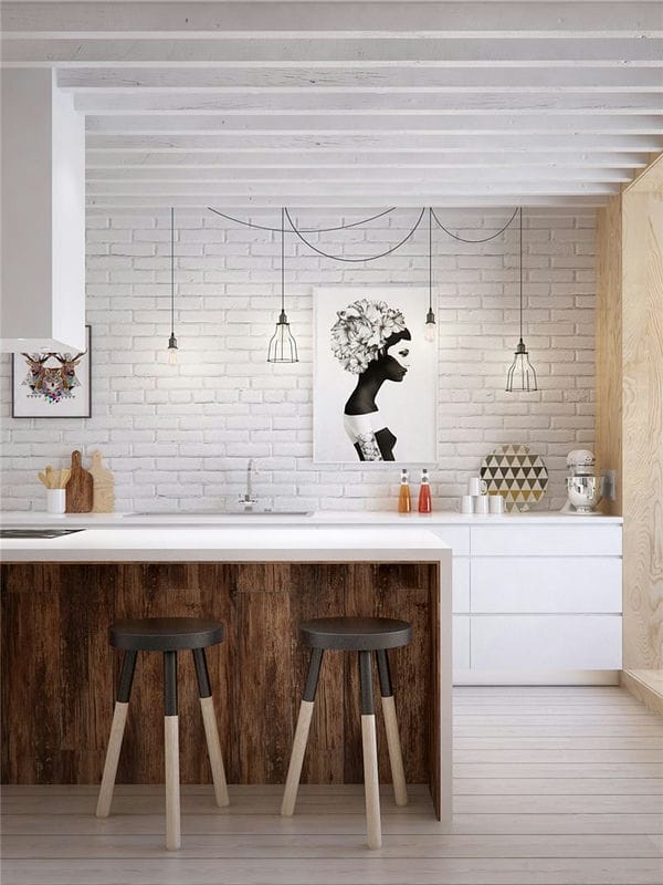 Кухня в скандинавском стиле — 80 фото идей современного интерьера #58