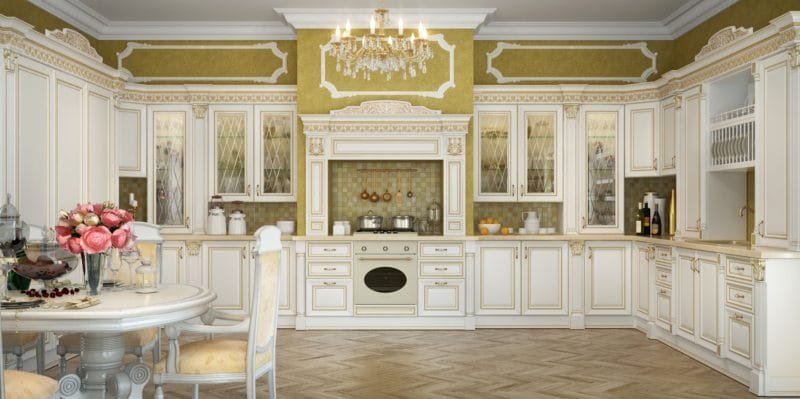 Кухня в стиле рококо — изумительный и стильный дизайн со вкусом! 75 фото идей. #57