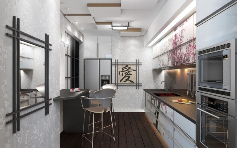 Кухня в японском стиле — правила идеального оформления и сочетания интерьера (80 фото дизайна) #11
