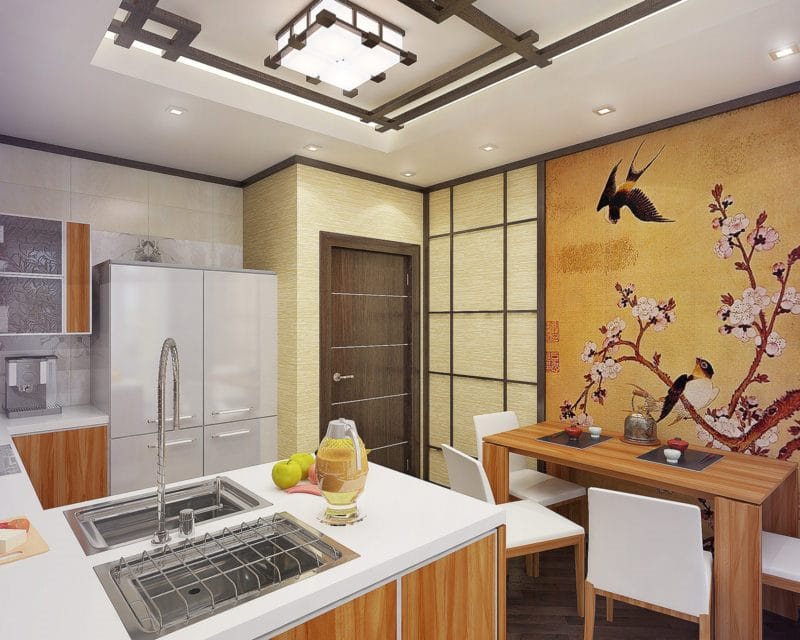 Кухня в японском стиле — правила идеального оформления и сочетания интерьера (80 фото дизайна) #3