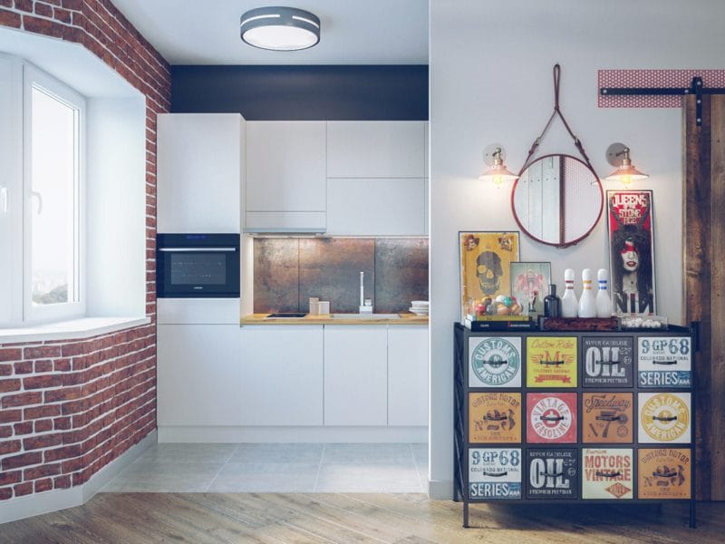 Кухня в стиле лофт — 105 фото лучших решений для интерьера #47