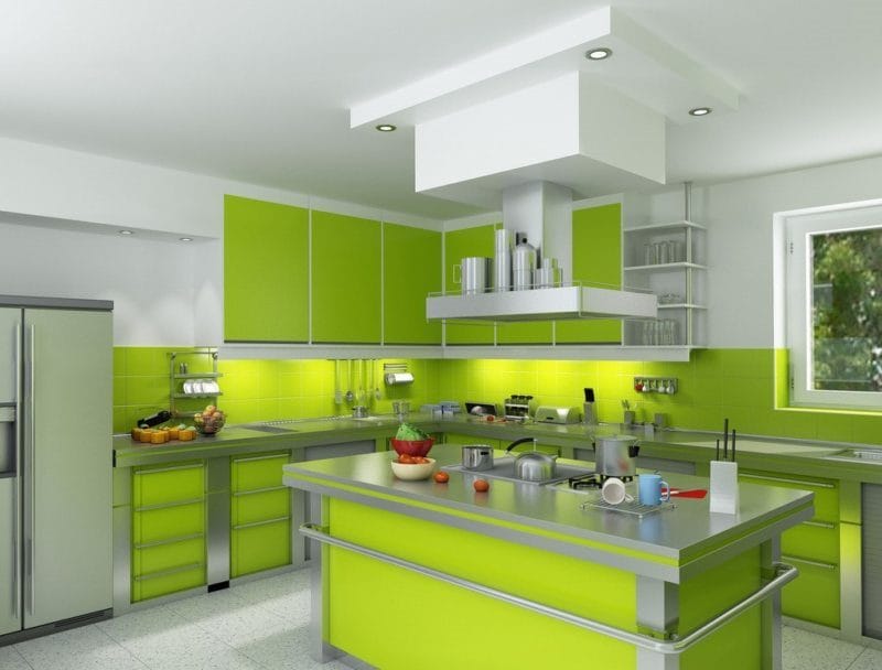 Кухня салатового цвета — 55 фото идей дизайна + правила сочетания! #3