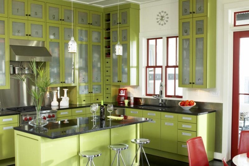 Кухня салатового цвета — 55 фото идей дизайна + правила сочетания! #4