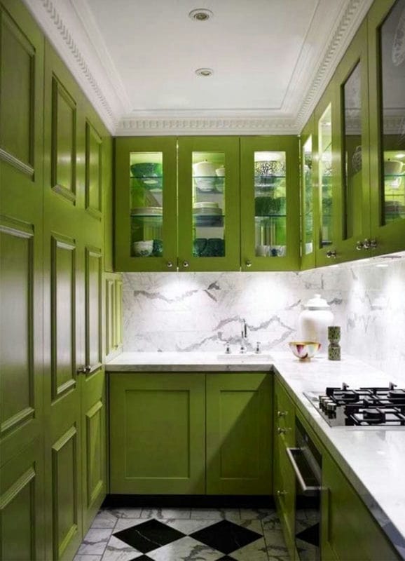 Кухня оливкового цвета — оформляем стильно и со вкусом! (85 фото идей) #30