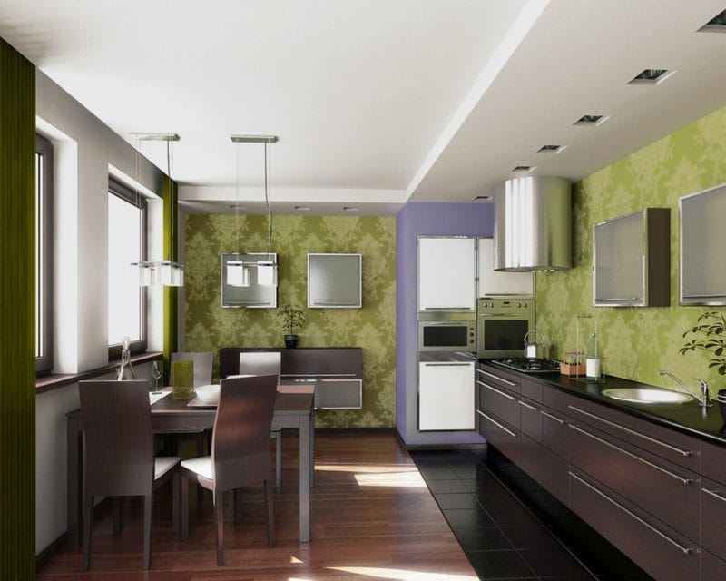 Кухня оливкового цвета — оформляем стильно и со вкусом! (85 фото идей) #40