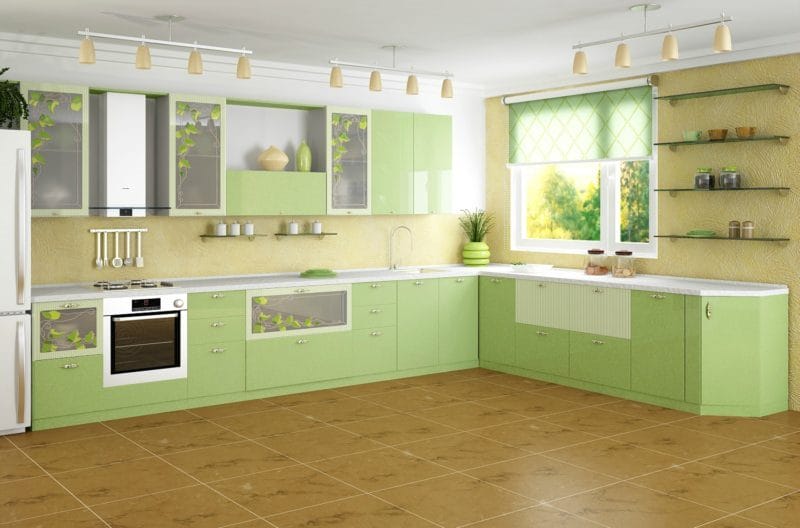 Кухня оливкового цвета — оформляем стильно и со вкусом! (85 фото идей) #45