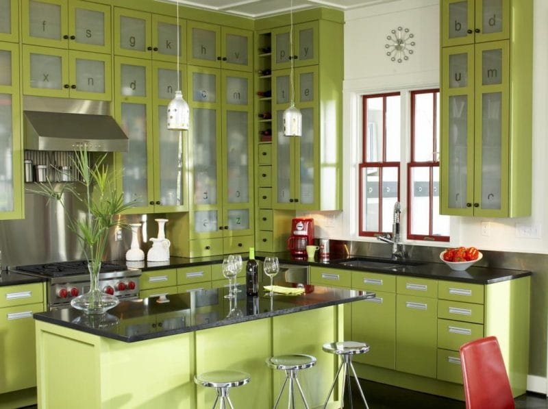 Кухня оливкового цвета — оформляем стильно и со вкусом! (85 фото идей) #14