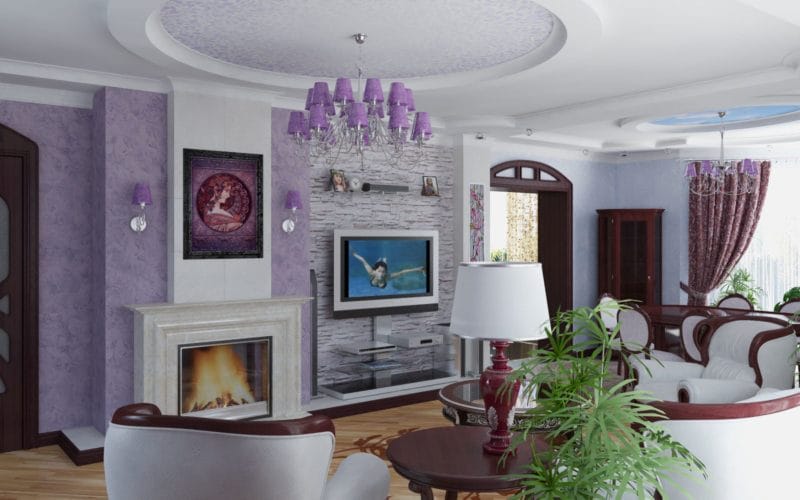 Фиолетовая гостиная — практические советы идеального сочетания (77 фото) #15