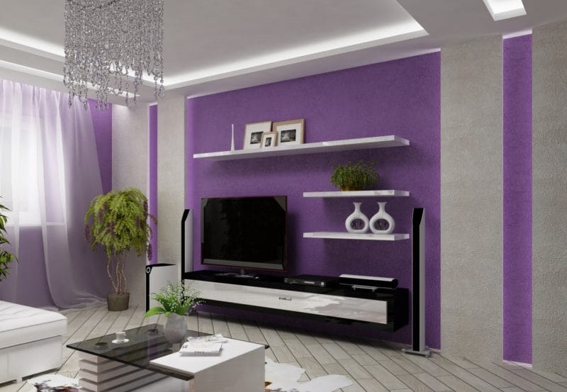 Фиолетовая гостиная — практические советы идеального сочетания (77 фото) #40