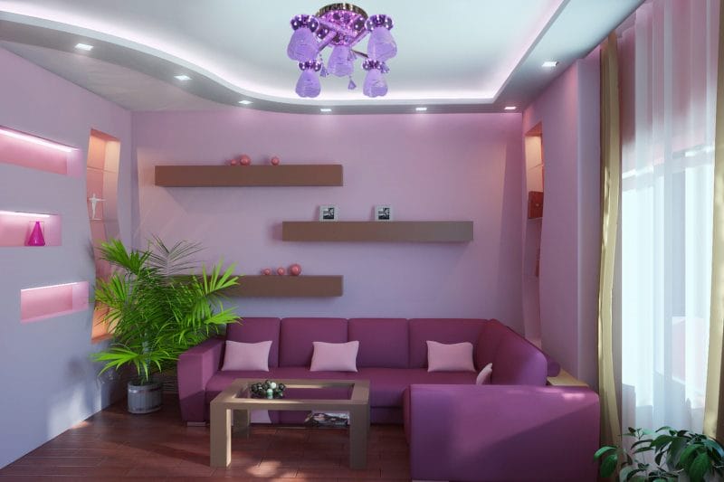 Фиолетовая гостиная — практические советы идеального сочетания (77 фото) #37
