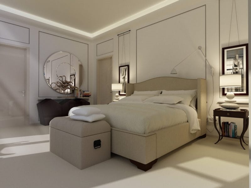 Банкетка в спальню — незаменимая вещь в современном интерьере любой спальни! 55 фото дизайна. #60