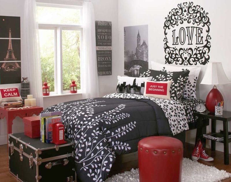 Черно-белая спальня — способы оформления гармоничного дизайна на 65 фото #47