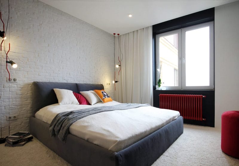 Черно-белая спальня — способы оформления гармоничного дизайна на 65 фото #50