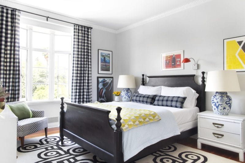 Черно-белая спальня — способы оформления гармоничного дизайна на 65 фото #28