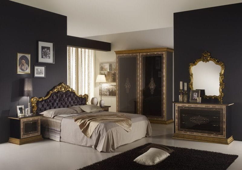 Черно-белая спальня — способы оформления гармоничного дизайна на 65 фото #51