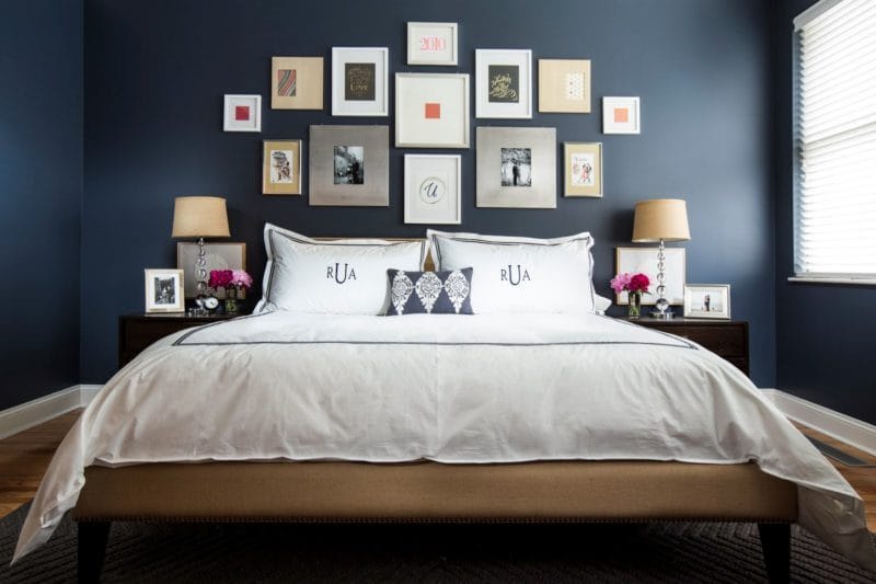 Синяя спальня — особенности оформления спальни в синих тонах на 70 фото #5