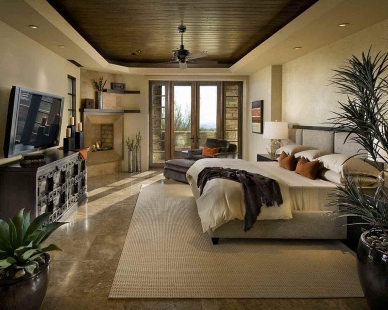 Большая спальня — оформляем современный дизайн в спальне большого размера. (60 фото) #54
