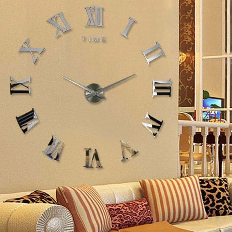 Часы для гостиной — интересный декор для дизайна гостиной (65 фото идей) #49