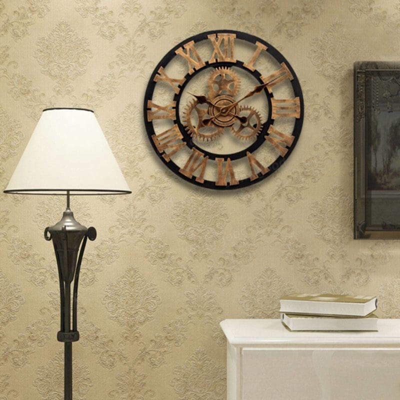 Часы для гостиной — интересный декор для дизайна гостиной (65 фото идей) #51