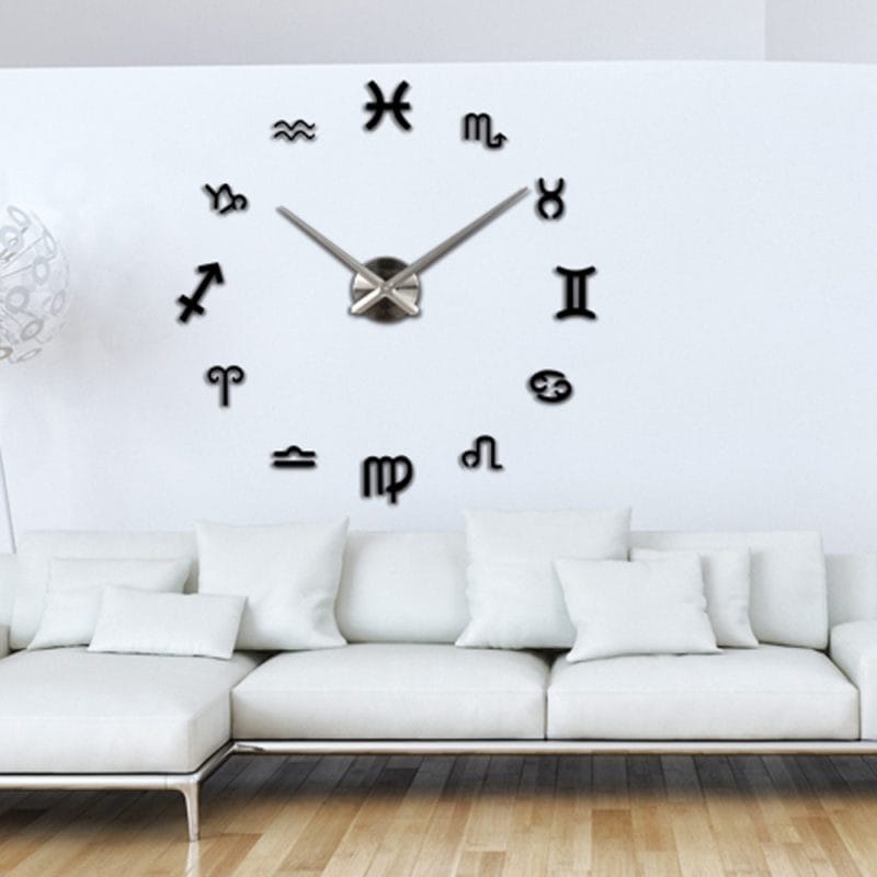 Часы для гостиной — интересный декор для дизайна гостиной (65 фото идей) #48