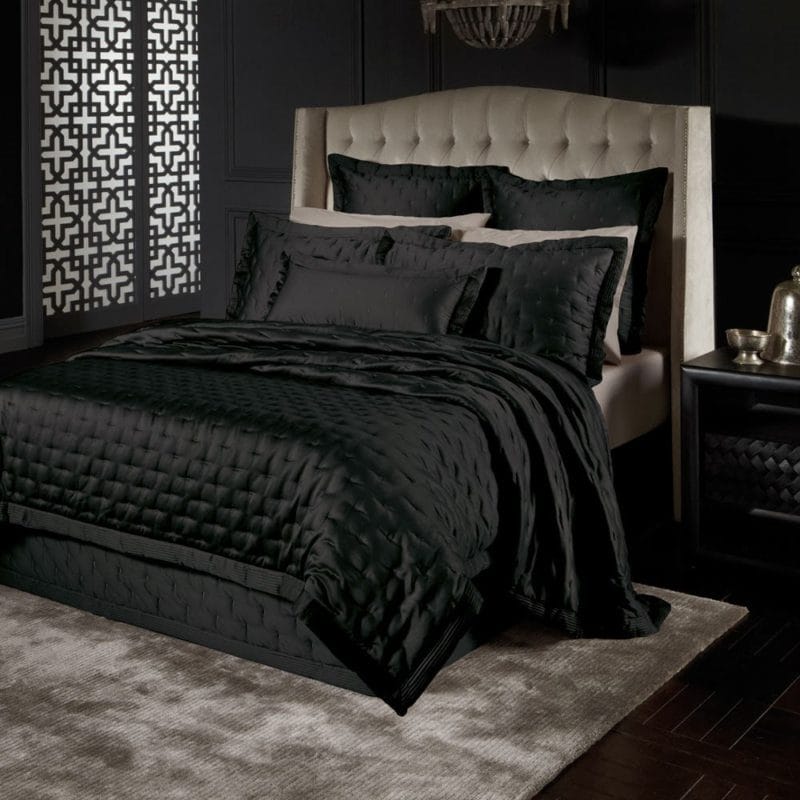 Черная спальня — 100 фото эксклюзивного дизайна спальни черного цвета #20