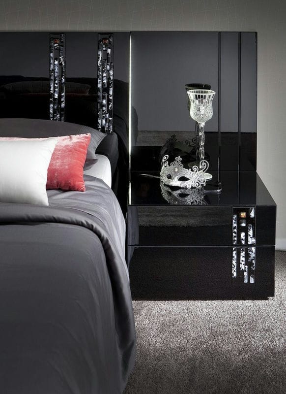Черная спальня — 100 фото эксклюзивного дизайна спальни черного цвета #5