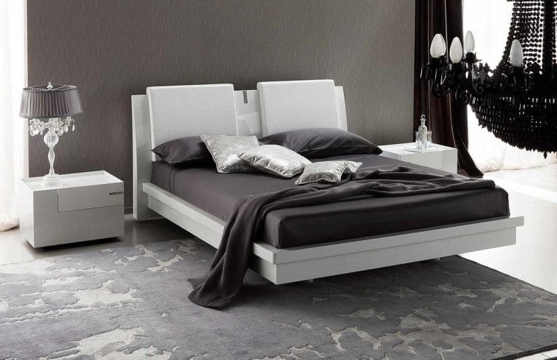 Черно-белая спальня — способы оформления гармоничного дизайна на 65 фото #44