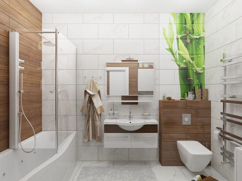 Дизайн ванной 2022 годов — 150 фото элегантного оформления в современном стиле #42