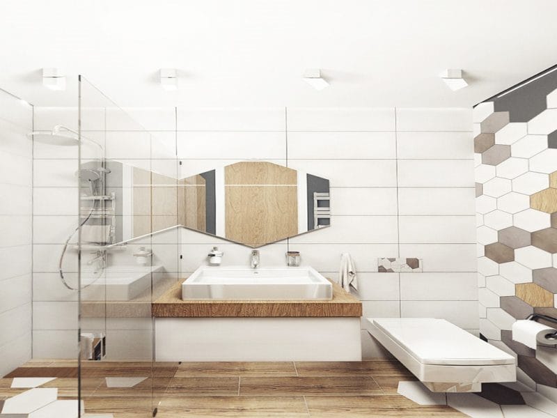 Дизайн ванной 2022 годов — 150 фото элегантного оформления в современном стиле #45
