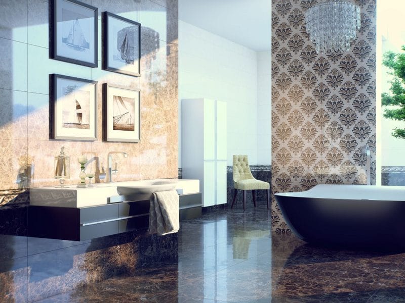 Дизайн ванной 2022 годов — 150 фото элегантного оформления в современном стиле #23