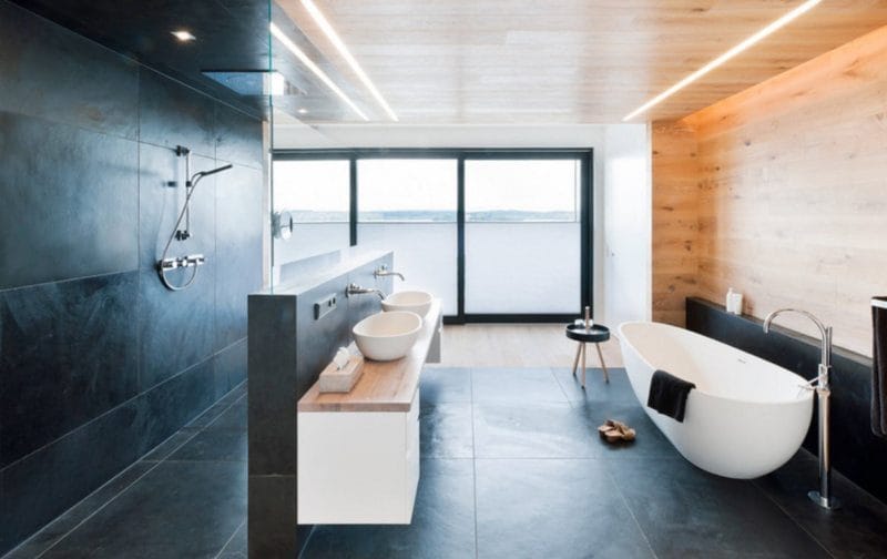 Дизайн ванной 2022 годов — 150 фото элегантного оформления в современном стиле #18