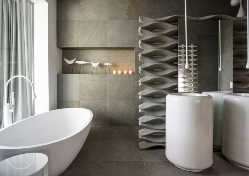 Дизайн ванной 2022 годов — 150 фото элегантного оформления в современном стиле #7