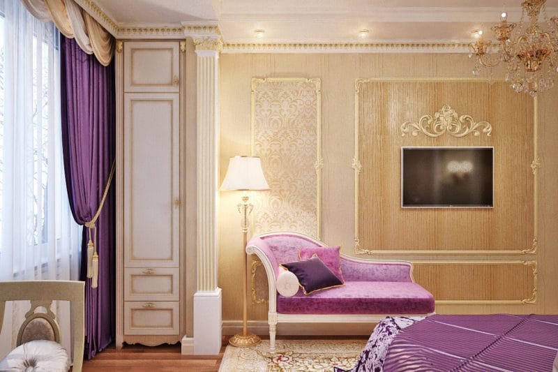 Фиолетовая спальня — роскошный дизайн со вкусом (75 фото) #38