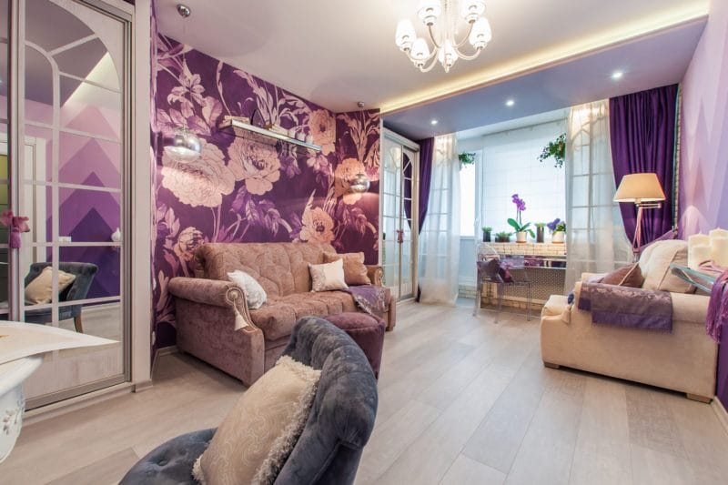 Фиолетовая спальня — роскошный дизайн со вкусом (75 фото) #33