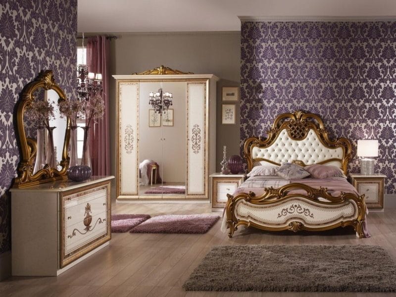 Фиолетовая спальня — роскошный дизайн со вкусом (75 фото) #36