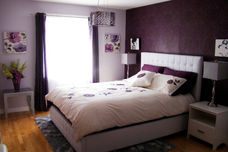 Фиолетовая спальня — роскошный дизайн со вкусом (75 фото) #42