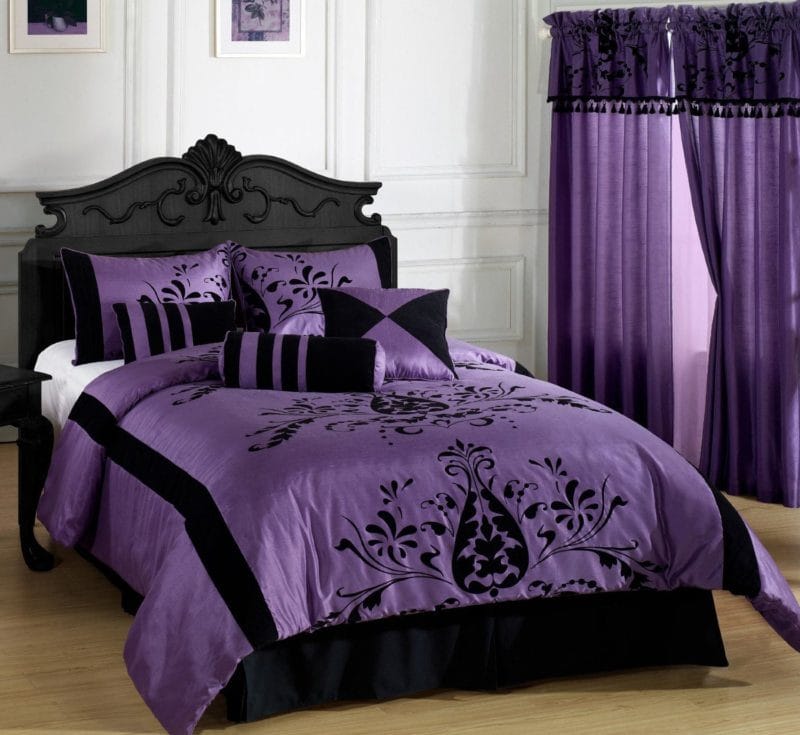 Фиолетовая спальня — роскошный дизайн со вкусом (75 фото) #45