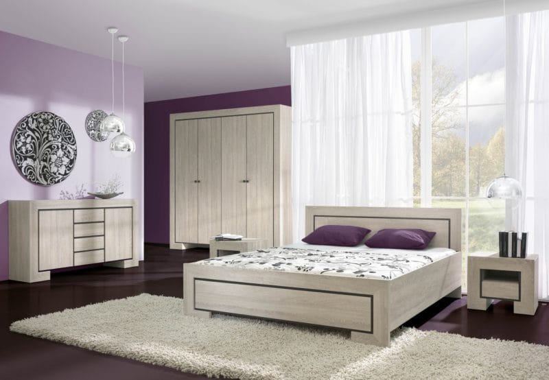 Фиолетовая спальня — роскошный дизайн со вкусом (75 фото) #62