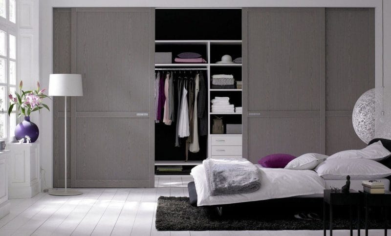 Гардеробная в спальне — советы какой она должна быть! 77 фото готового дизайна гардеробной. #46