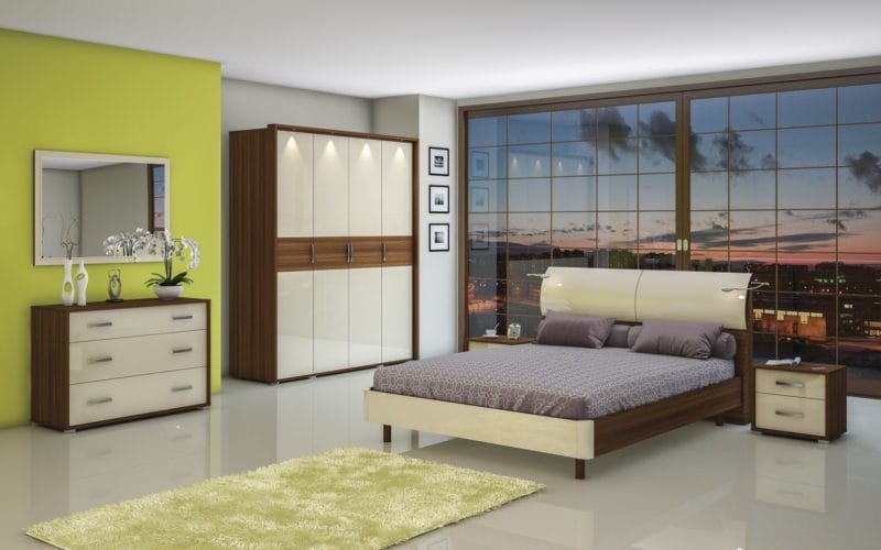 Гарнитур для спальни — яркий и современный дизайн. (70 фото новинок) #50