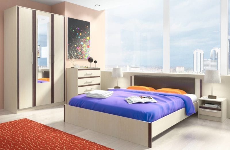 Гарнитур для спальни — яркий и современный дизайн. (70 фото новинок) #55