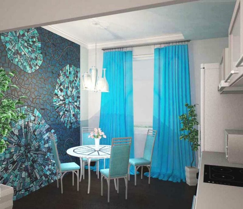 Гостиная бирюзового цвета — фото идей дизайна гостиной в монотонных цветах. #43