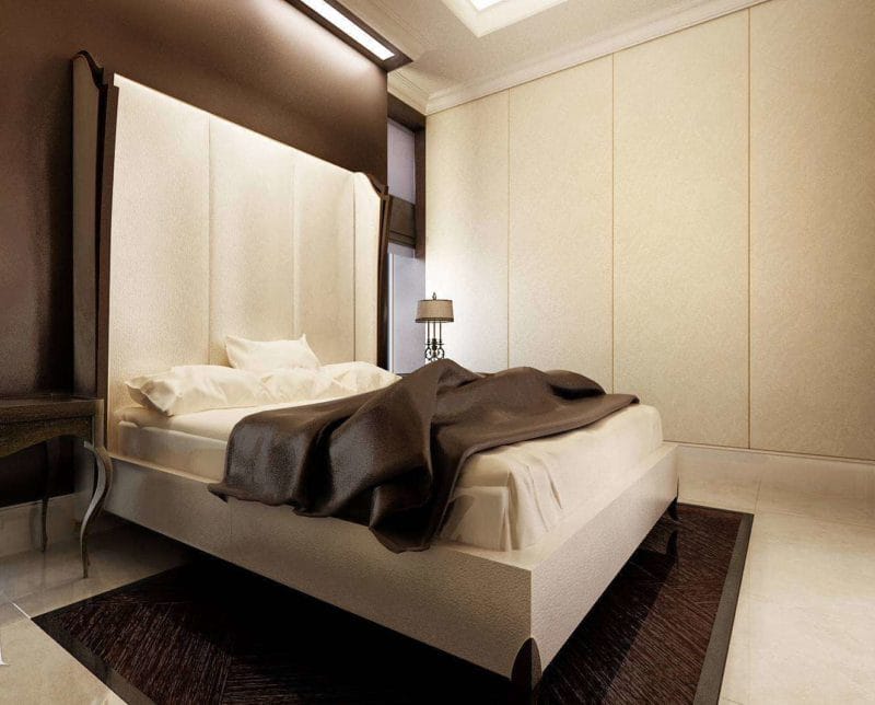 Коричневая спальня — эффектный дизайн с умом! (97 фото) #38