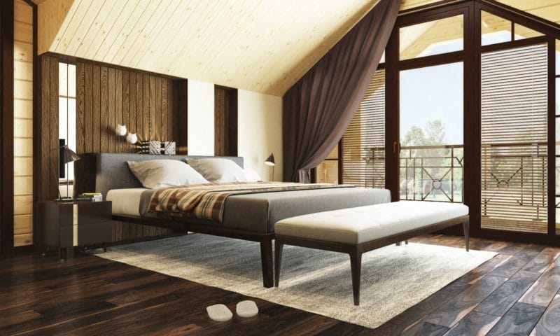 Коричневая спальня — эффектный дизайн с умом! (97 фото) #19