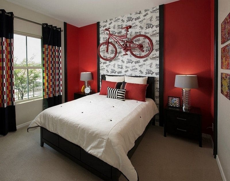 Красная спальня — какой она должна быть? 77 фото вариантов дизайна! #52