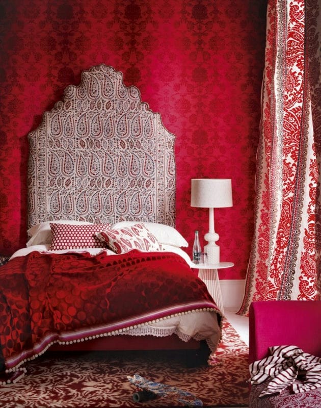 Красная спальня — какой она должна быть? 77 фото вариантов дизайна! #54