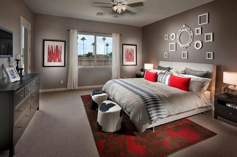 Красная спальня — какой она должна быть? 77 фото вариантов дизайна! #32