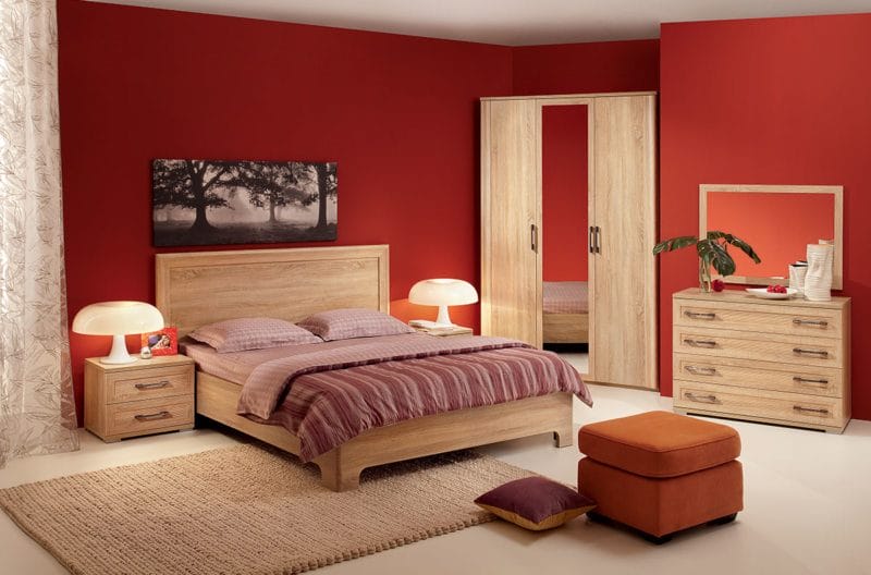 Красная спальня — какой она должна быть? 77 фото вариантов дизайна! #59