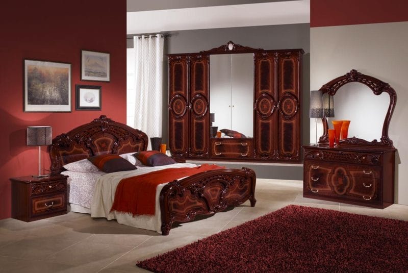 Красная спальня — какой она должна быть? 77 фото вариантов дизайна! #44