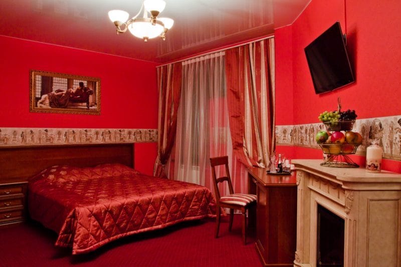 Красная спальня — какой она должна быть? 77 фото вариантов дизайна! #48
